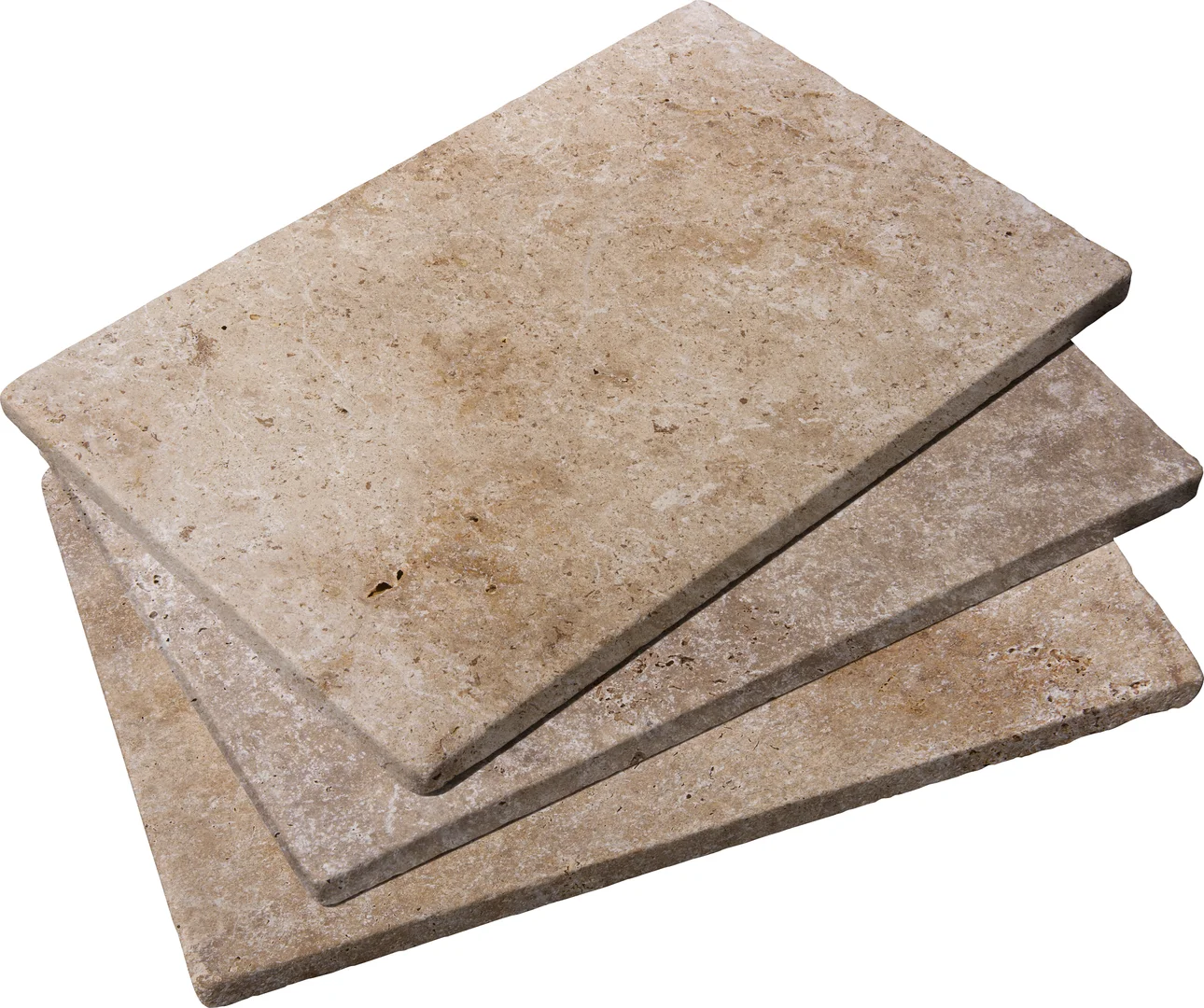 Walnut Tumbled Travertine Pavers