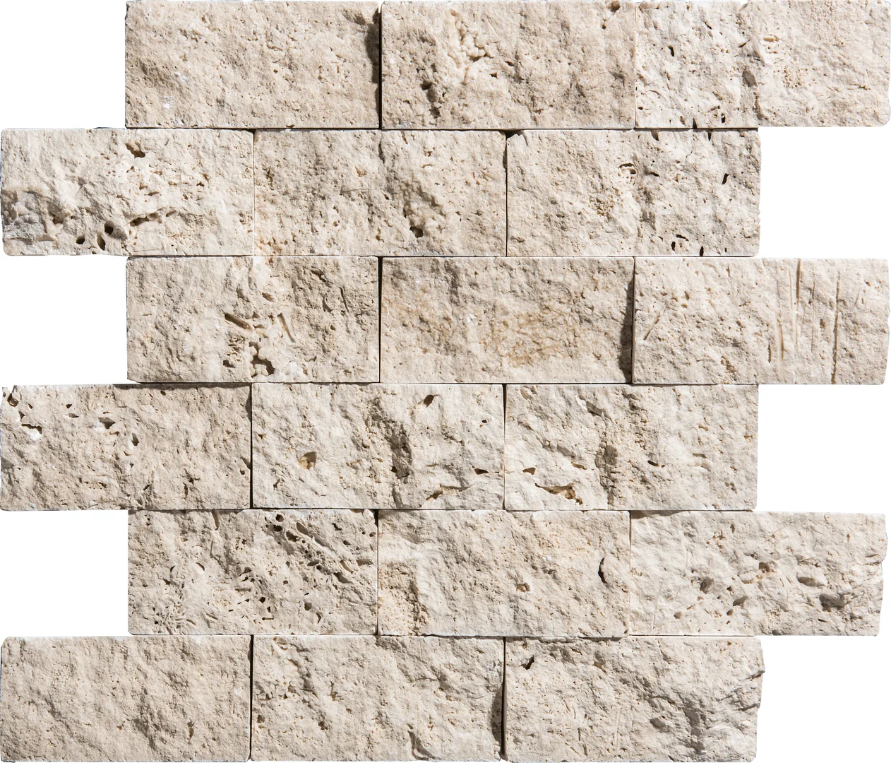 Ivory Splitface Travertine Mosaic