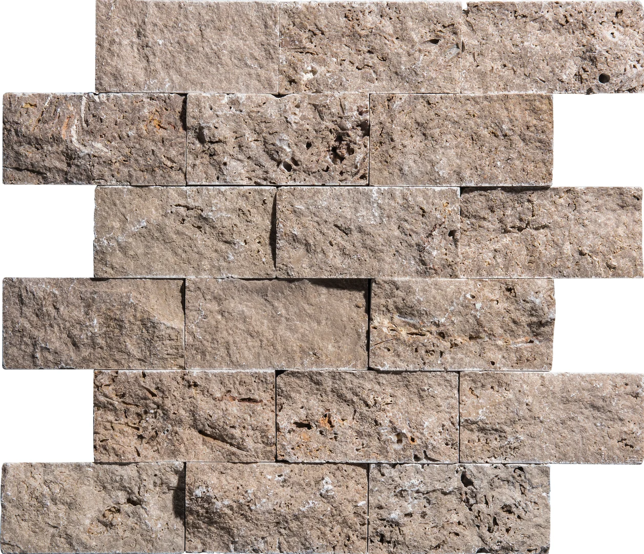 Noce Splitface Travertine Mosaic
