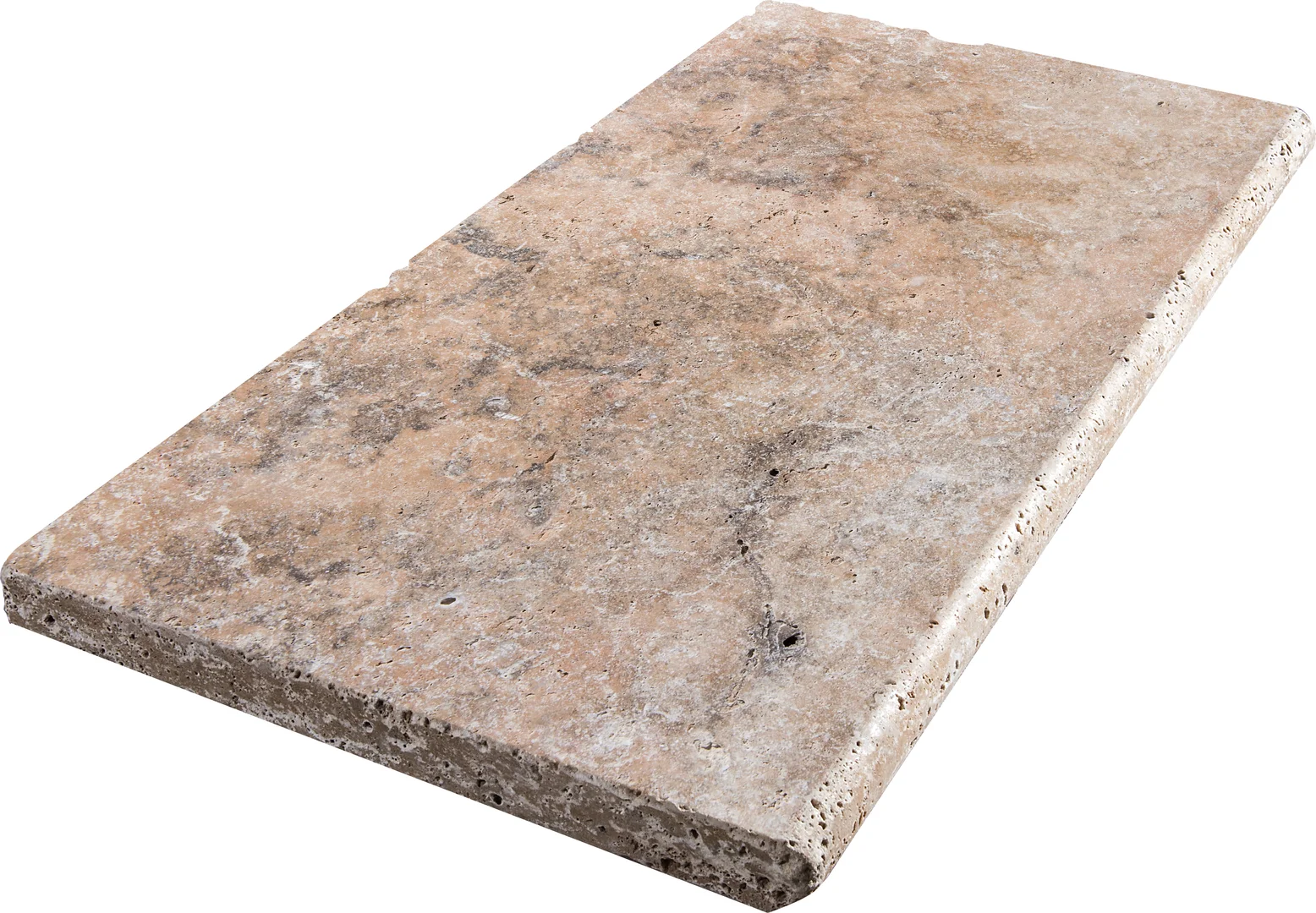 Scabos Tumbled Travertine Bullnose Coping