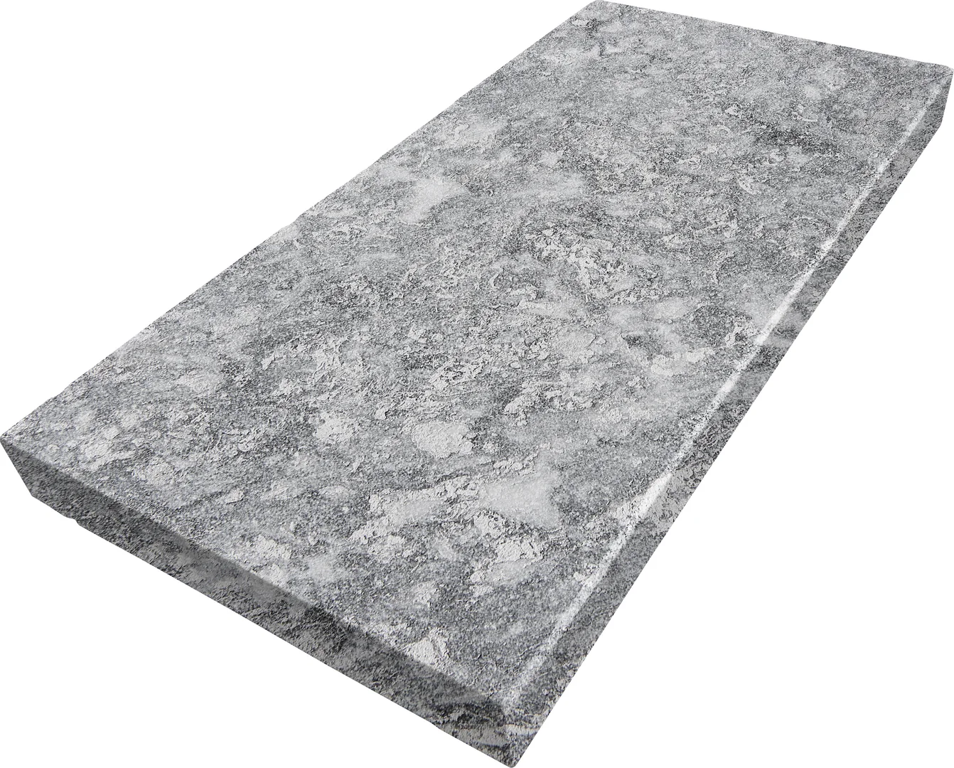 Wavy Grey Fine Picked Marble Modern Coping